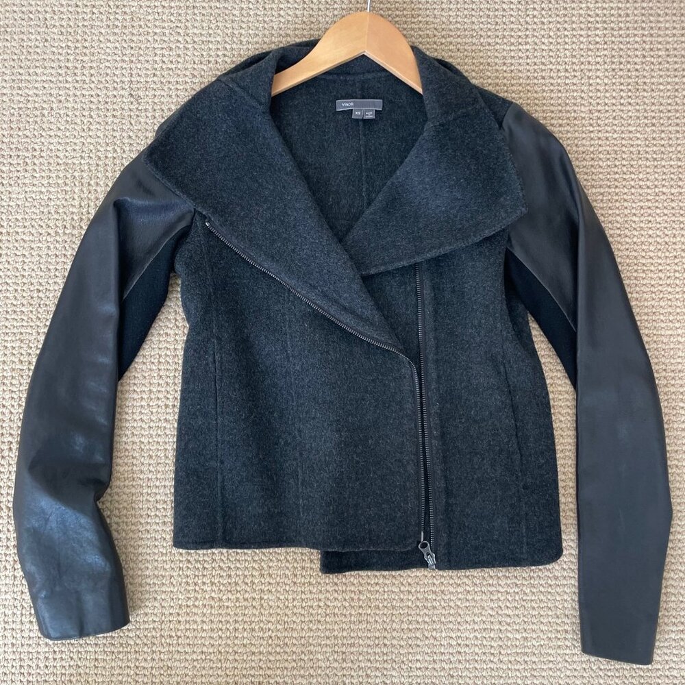 Vince leather moto jacket (XS)